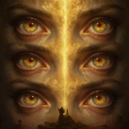 epic professional digital art of hungry eyes, radiant faint gold ambient light, painted, mysterious, eerie, mythic, detailed, intricate, grand, leesha hannigan, wayne haag, reyna rochin, ignacio fernandez rios, mark ryden, van herpen, best on artstation, cgsociety, epic, stunning, gorgeous, much wow, cinematic