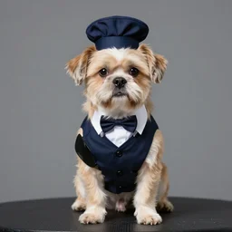 a formal portrait photograph of a canine prostitute