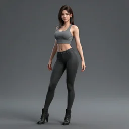 concept art of a beautiful girl, t pose, unreal engine render