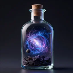 a universe inside of a bottle, octane render, 4k
