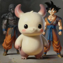 a beautiful painting of a cute creature from the thing movie and dragon ball, painting by louis remy mignot, greg rutkowski, ilya repin, nice lighting, smooth tiny details, soft and clear shadows, low contrast, fashion photograhy, perfect