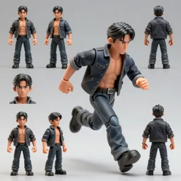 tough character running down a dream, hot toys, character sheet, fine details, concept design, contrast, kim jung gi, greg rutkowski, trending on artstation, 8 k, full body, turnaround, front view, back view, ultra wide angle