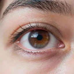 ultra high quality macro photo of a human eye afte crying dramatic lighting wide angle 35mm shallow depth of field 8k 9:16 ratio