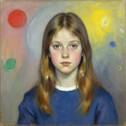 A decent young girl portrait by Wassily Kandinsky.