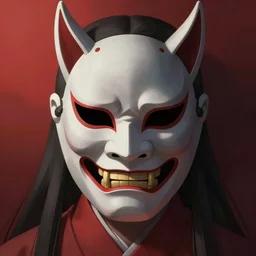 shinigami in oni mask, soft grey and red natural light, intricate, digital painting, artstation, concept art, smooth, sharp focus, illustration, art by greg rutkowski and luis rollo and uang guangjian and gil elvgren, symmetry!