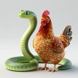 a snake morphed with a chicken, high quality, octane render