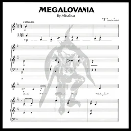 sheet music for megalovania composed by metallica