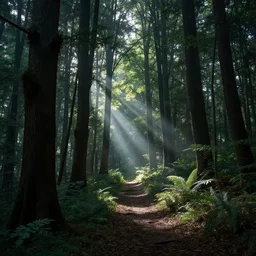 a mystical forest