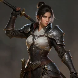 highly detailed digital art, masterpiece portrait warrior female clothed, fantasy character portrait, dynamic pose, ambient lighting, perfect face, 4 k realistic, intricate detail, digital painting, artstation, wlop, van heroes, franks