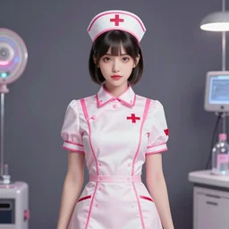 candypunk nurse, high - quality, character design : : beautiful lighting, magicpunk, dollpunk, 1 6 k, oled