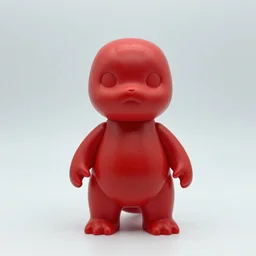 kaiju sofubi, glossy, blank molds, soild red, promo shot