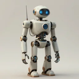 retrofuturist robot by jean baptiste monge, muted colors,