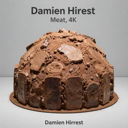 Damien Hirst art installation titled Meat, 4K photo