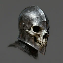 crow skull knight helmet, headshot, side elevation, grimdark, fantasy, dark souls, concept art