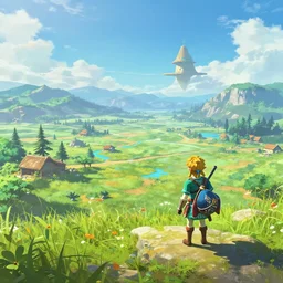 reunion island landscape, in the style of ( ( the legend of zelda breath of the wild ) ), trending on artstation