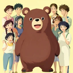 maximalist joyful bear, trending on pixiv fanbox, painted by makoto shinkai takashi takeuchi studio ghibli, akihiko yoshida, yoshitaka amano, wangechi mutu, clean cel shaded vector art. shutterstock. behance hd by lois van baarle, artgerm, helen huang, rossdraws, illustration