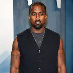 kanye west in a vest