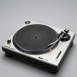a dj turntable in the style of HR giger. photo realistic. SL-1200