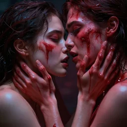 the most amazing dream you ever had about love and pain, closeup, hyper realistic, ambient lighting, concept art, intricate, hyper detailed, smooth, vibrant, high contrast, volumetric lighting, octane