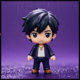 prince ( musician ) as nendoroid in a purple rain, kodak film