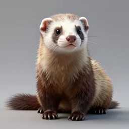 An animatronic ferret, hyperdetailed, artstation, cgsociety, 8k
