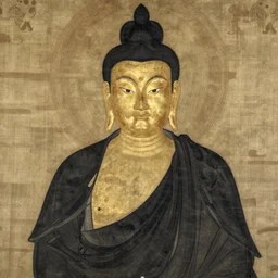 dunhuang, god wearing golden mask and black clothes, painting by gaston bussiere, j. c. leyendecker, yoji shinkawa