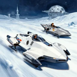 snow speeders, empire strikes back movie poster, star wars, ice planet hoth, snow speeders, ralph mcquarrie, detailed illustration, hard surface modeling, shadows, action, speed, motion blur, trending on artstation,