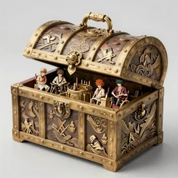 ultra realistic illustration, treasure chest mimic anime, intricate, elegant, highly detailed, digital painting, artstation, concept art, smooth, sharp focus, illustration, art by artgerm and greg rutkowski and by jordan grimmer, huge scene, and wlop