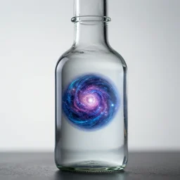 liquid universe inside a bottle