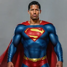 michael b jordan as superman, digital painting, extremely detailed, 4 k, intricate, brush strokes, mark arian, artgerm, bastien lecouffe - deharme
