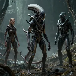 still from the film annihilation alien scene, royo, giger, whealan, octane render, unreal engine, 8 k,