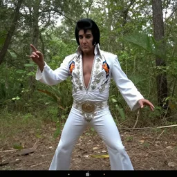 trail cam footage of an alien elvis impersonator