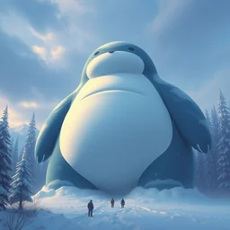a gigantic snorlax