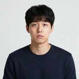 a young korean guy suffering from severe insomnia, baggy eyes, portrait photography, sigma 8 5 mm, studio lighting