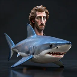 royal portrait of a shark man, octane render, in the style of picasso, unreal engine 5, cinematic, dramatic, photography, portrait, ray tracing reflections, ray traced, post processing, post - production, tone mapping, cgi, vfx
