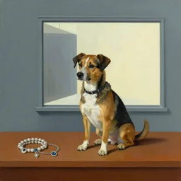 The dog and the jewelry by Edward hopper