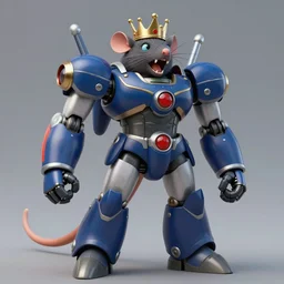 Rat kind mecha, mazinger, still from mazinger, Rat with crown, rat king, a rat wearing a crown, trending on artstation, 8K, concept art, HD, detailed, gloating