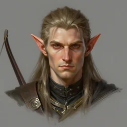 character concept portrait, head - on centralized, male elf archer ranger d & d, style digital painting, concept art, smooth, sharp focus, illustration, from metal gear, by ruan jia and mandy jurgens and william - adolphe bouguereau, artgerm