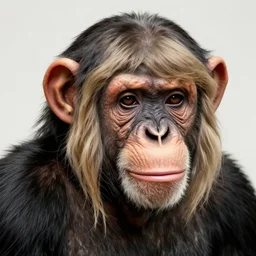 chimpanzee with Taylor Swift’s hair, trending on artstation