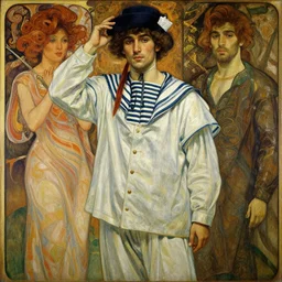 the sailor jupiter. beautiful, realistic painting by mucha and kuvshinov and bilibin