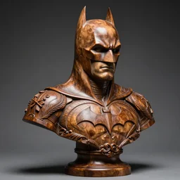 high intricate bust of batman 1 9 7 0 carved from wood in baroque style, studio light, maria panfilova, andrea savchenko, mike kime, ludovic plouffe, qi sheng luo, oliver cook, trending on artstation