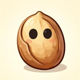 but this delicious nut is not a nut,, silly, cartoon, vector graphics, global lighting, digital art, artstation