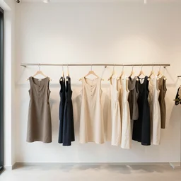 a minimal dress shop