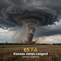 a photograph of an f5 tornado in the plains of kansas taken by James Langford