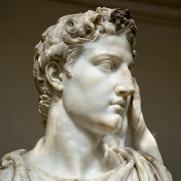 russell crowe as a greek marble statue