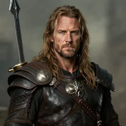 kurt russell portrait as a dnd character fantasy art.