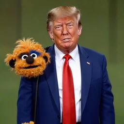 Donald Trump in the land of H.R. Pufnstuf, photorealistic