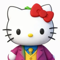 Hello Kitty as a Joker, by Stanley Artgerm Lau, WLOP, Rossdraws, James Jean, Andrei Riabovitchev, Marc Simonetti, Yoshitaka Amano, ArtStation, CGSociety,