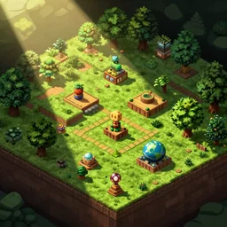 earthbound, isometric tilemap, game