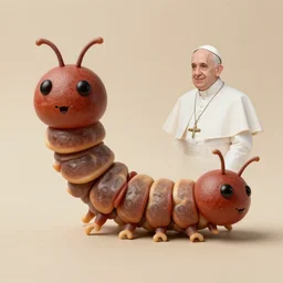 centipede made out of pope francis